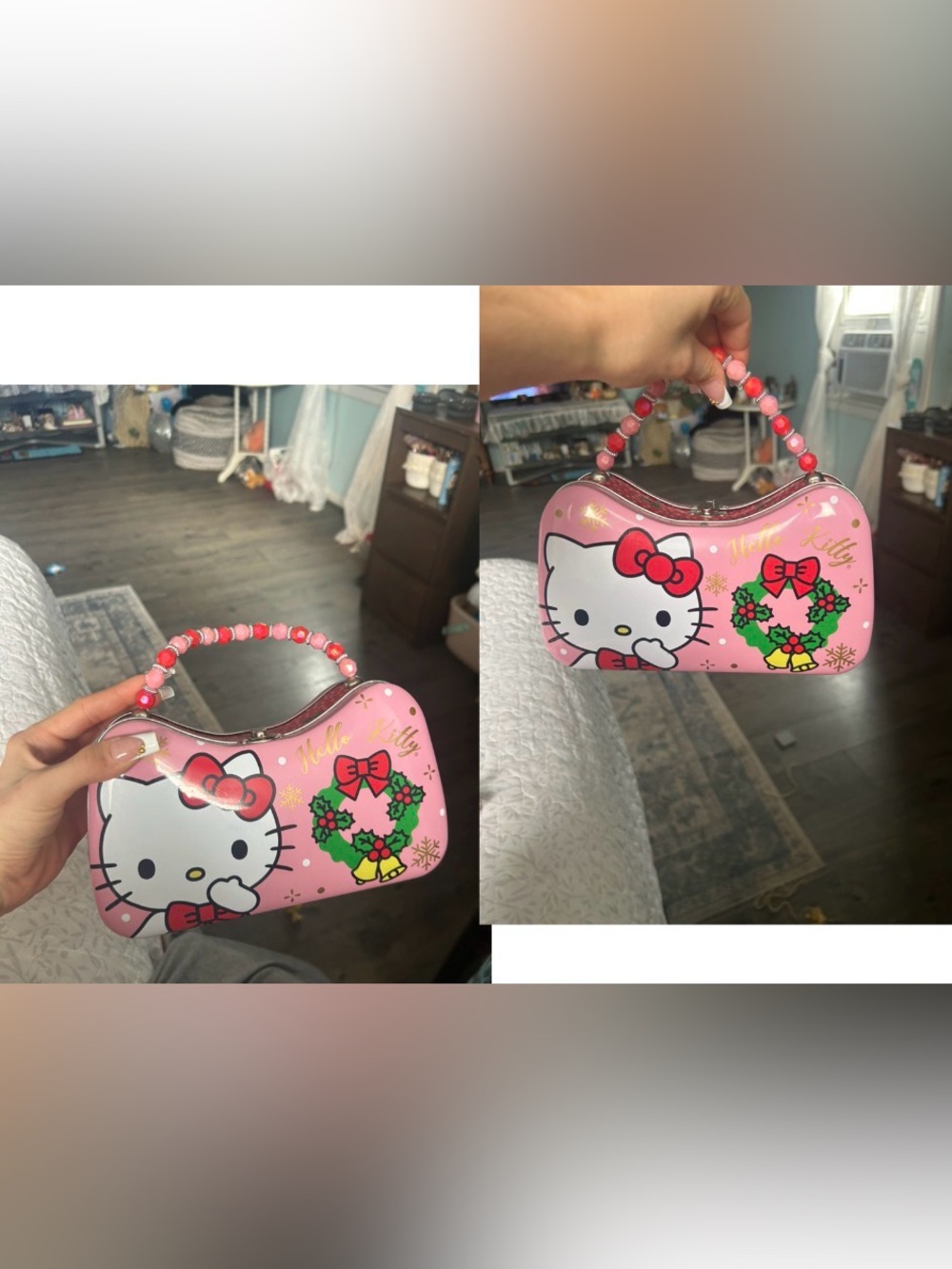 tin hello kitty purse